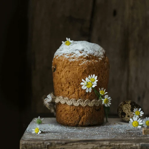 Кулич с начинкой из дубайского шоколада